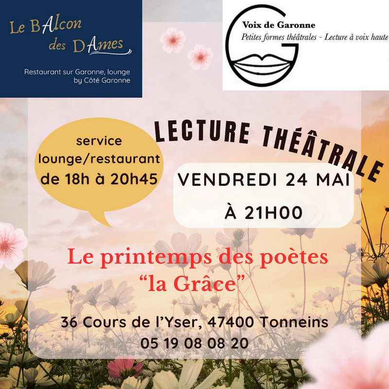 Lecture Théâtralisée - Côté Garonne, Le Balcon ...