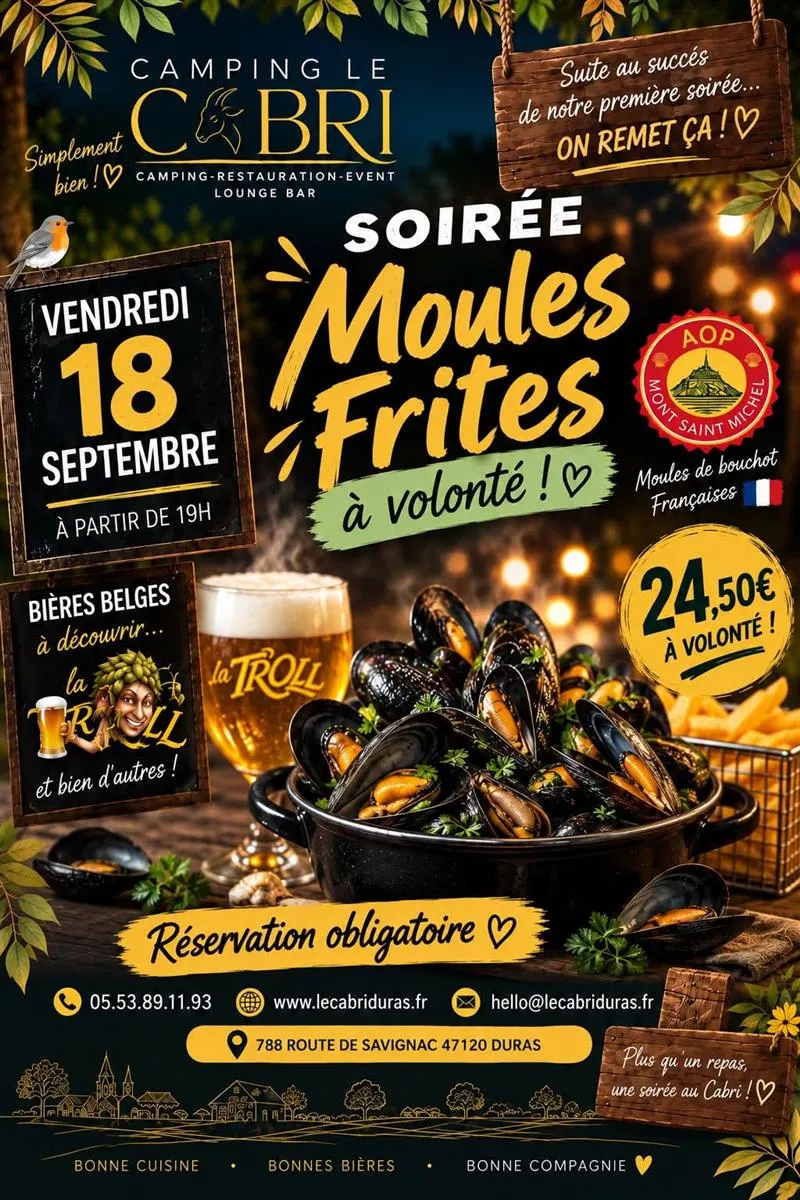 Soirée Moules Frites ... - Crédit: Cabri | CC BY-NC-ND 4.0