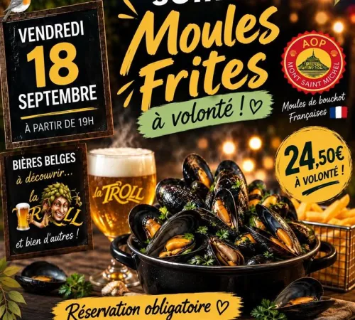 Soirée Moules Frites à volonté au Cabri