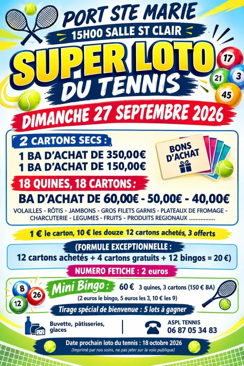 Loto tennis port sain ...
