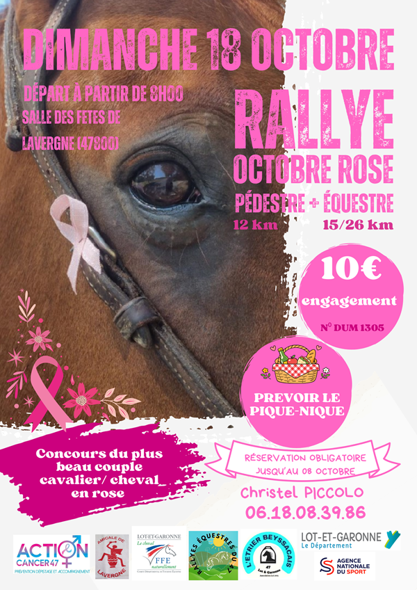 Rallye Octobre Rose équestre et pédestre