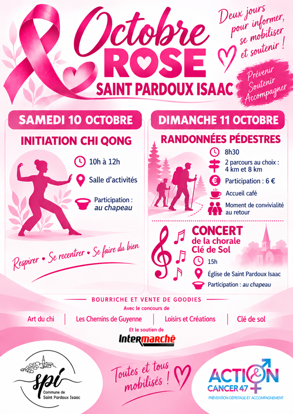 Octobre Rose à Saint-Pardoux-Isaac