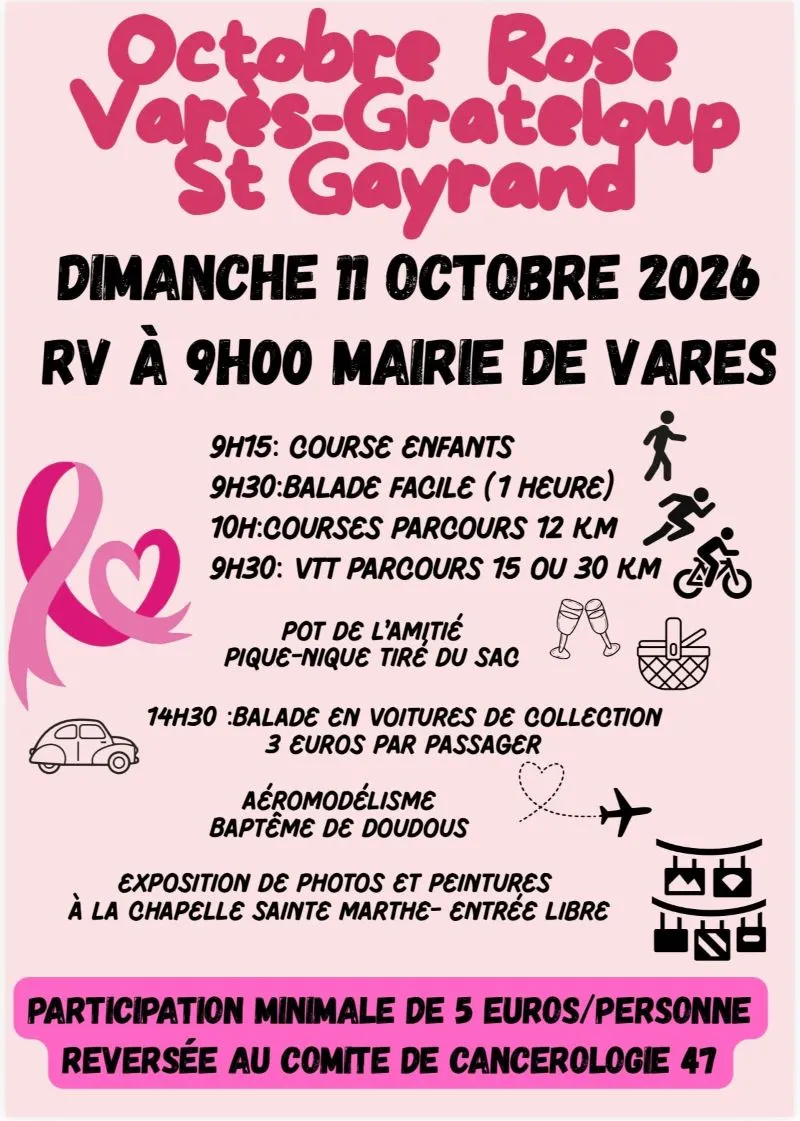 Octobre Rose Varès - ... - Crédit: Ville de Varès | CC BY-NC-ND 4.0