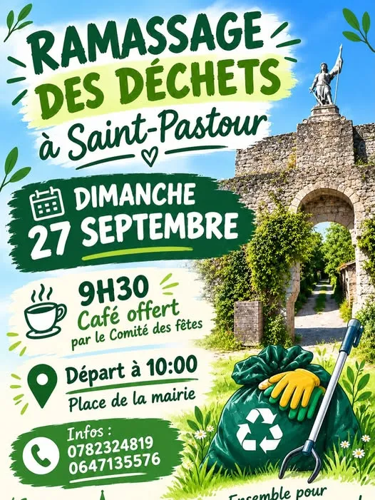 Ramassage des déchets - Crédit: Comité fête Saint Pastour | CC BY-NC-ND 4.0