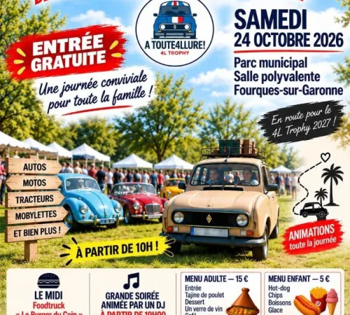 Rassemblement de véhicules anciens et de prestige