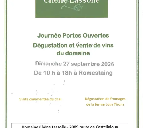 Journée Portes Ouvertes du Domaine Chêne Lassolle