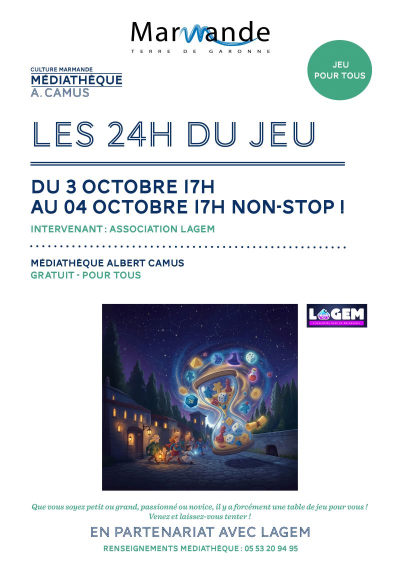 Les 24h du jeu à la M ... - Crédit: mediatheque albert camus | CC BY-NC-ND 4.0