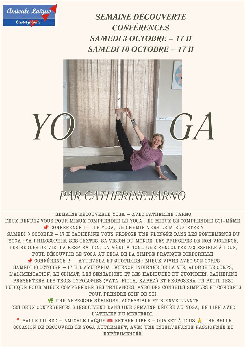 Conférence pour mieux comprendre le yoga