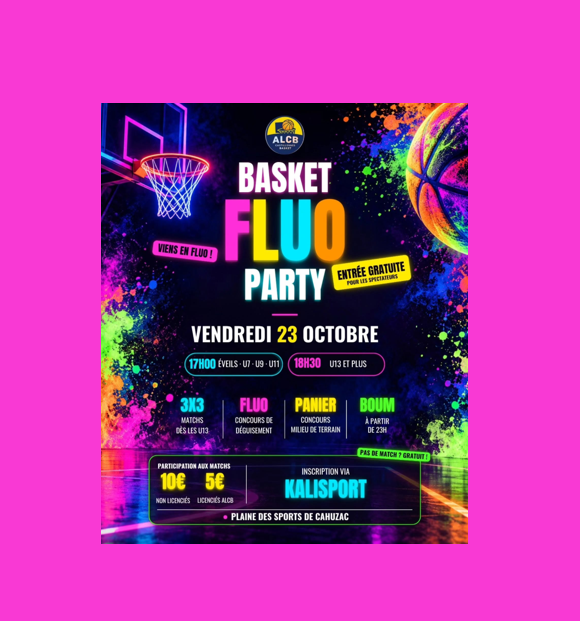 Basket Fluo Party - Crédit: FB ALCB | CC BY-NC-ND 4.0