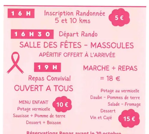 OCTOBRE ROSE à Massoulès