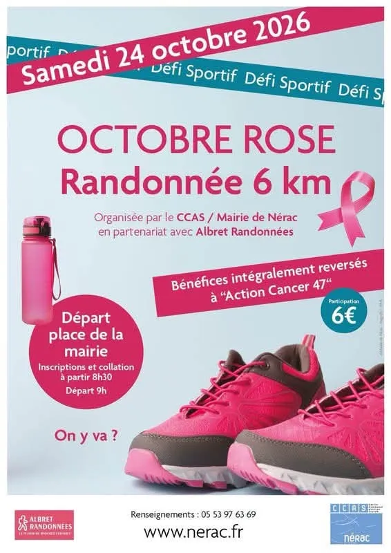 Octobre Rose à Nérac - Crédit: Mairie de Nérac | CC BY-NC-ND 4.0