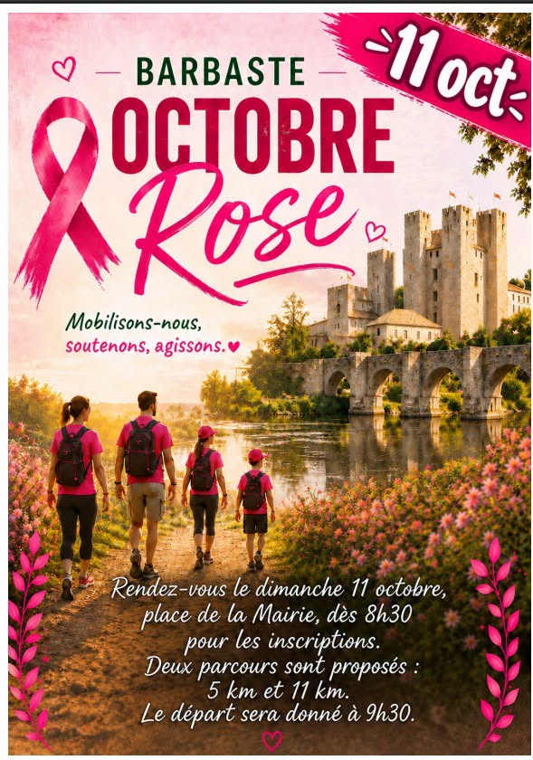Octobre Rose à Barbaste - Crédit: Mairie de Barbaste | CC BY-NC-ND 4.0