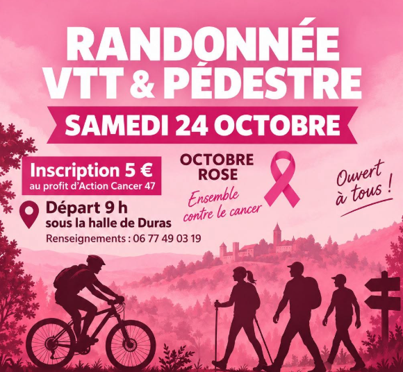 Randonnée pédestre et VTT "octobre rose"