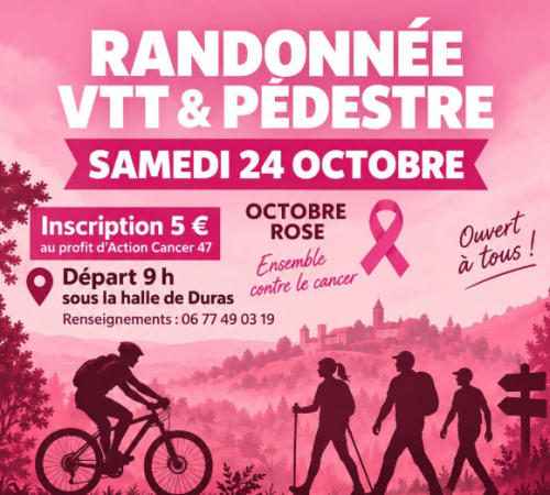 Randonnée pédestre et VTT "octobre rose"