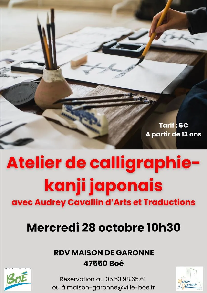 Atelier de calligraph ... - Crédit: Maison de Garonne | CC BY-NC-ND 4.0