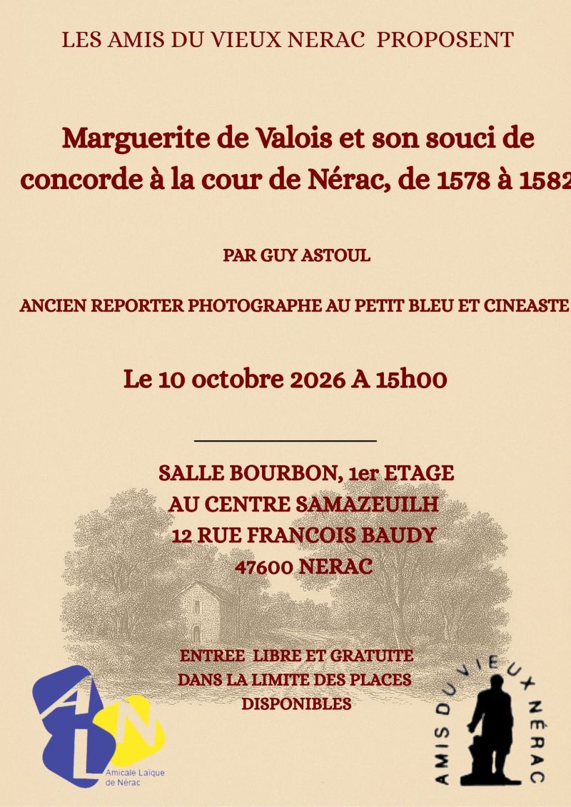Conférence : Margueri ... - Crédit: Amis du Vieux Nérac | CC BY-NC-ND 4.0