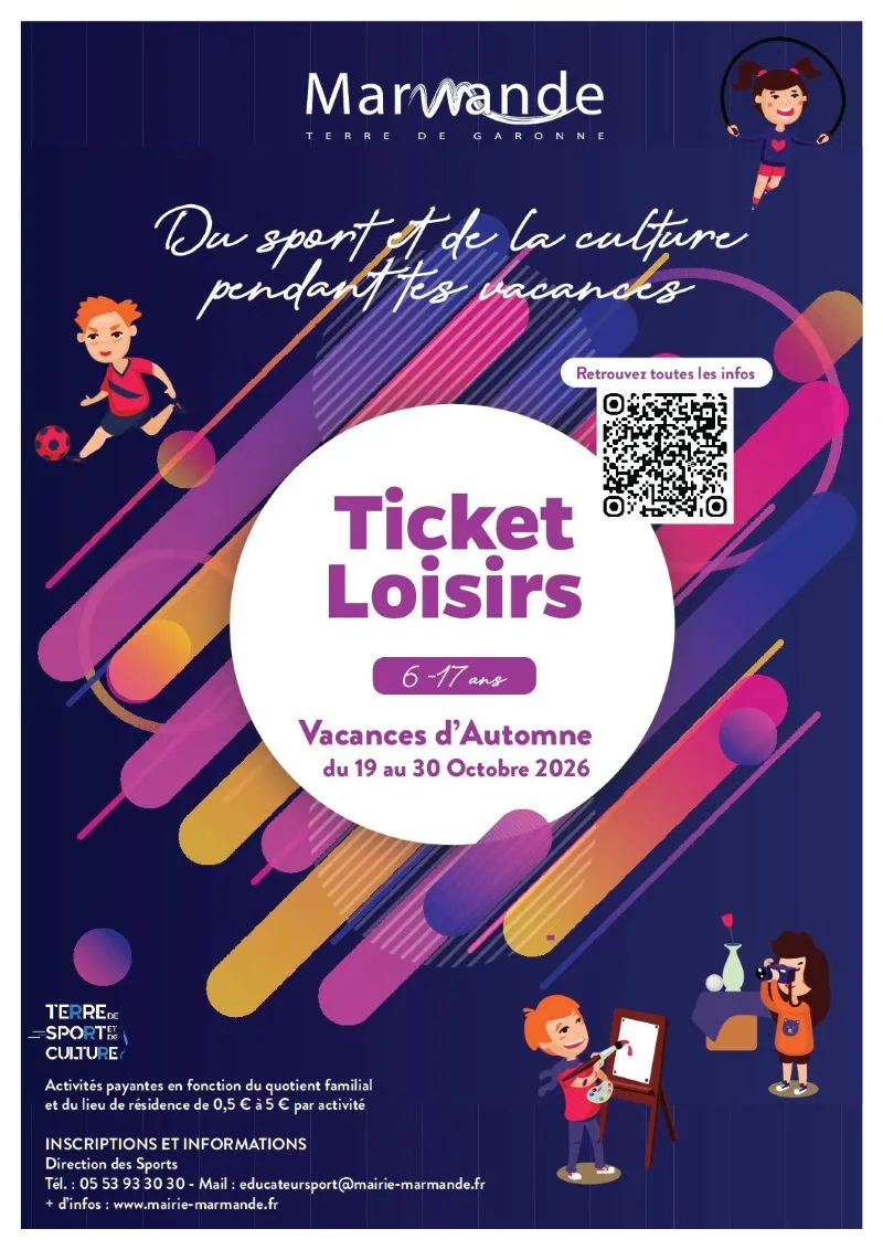 Ticket Loisirs Vacanc ... - Crédit: ville de marmande | CC BY-NC-ND 4.0