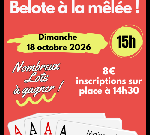 Concours de belote à la mêlée