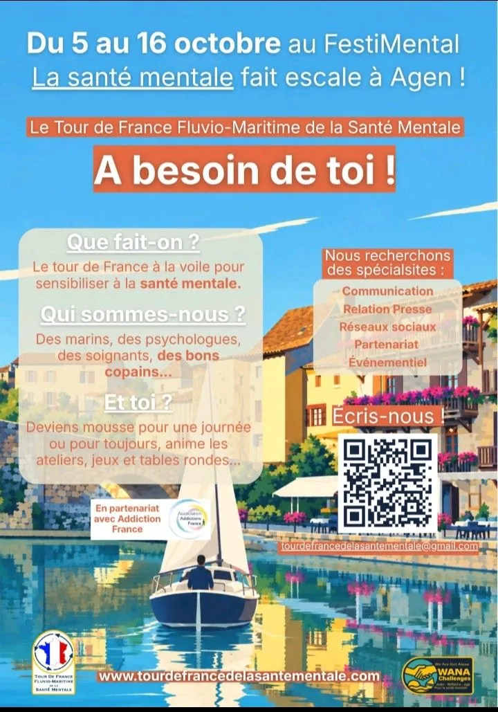 Tour de France fluvia ... - Crédit: Tour de France fluvial santé mentale | CC BY-NC-ND 4.0