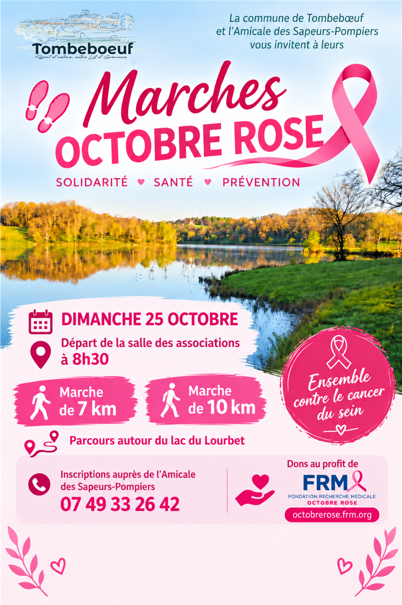 Octobre Rose : marches à Tombeboeuf