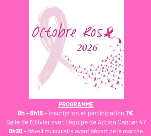 Octobre rose : marches à Castelmoron