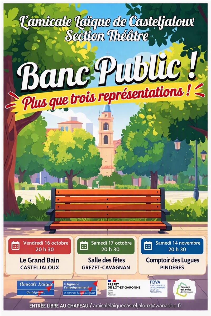Théâtre : Banc Public - Crédit: Amicale Laïque | CC BY-NC-ND 4.0