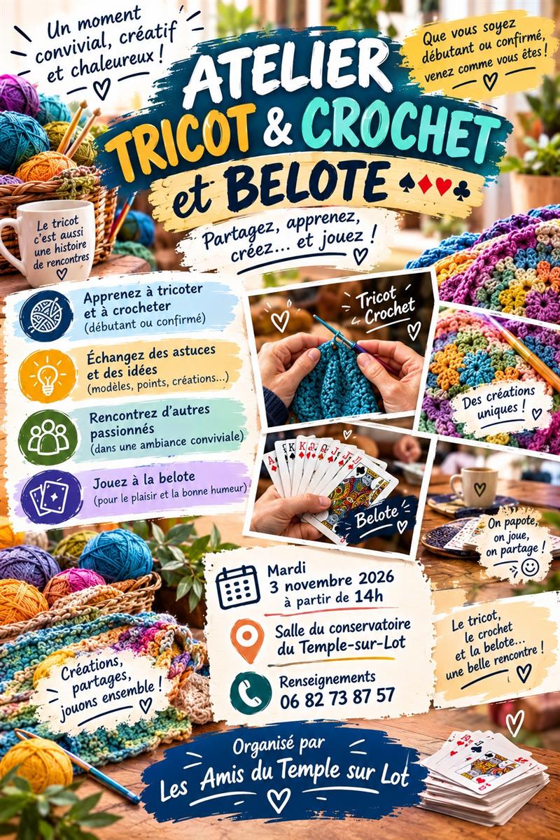 Atelier tricot, croch ... - Crédit: ©Amis du Temple | CC BY-NC-ND 4.0
