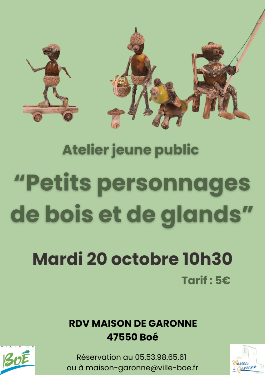 Atelier créatif de petits personnages de bois - jeune public