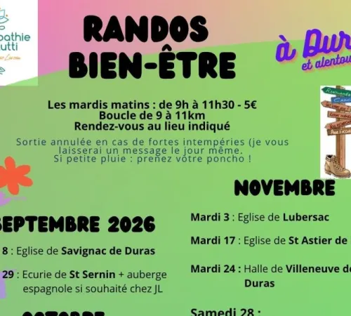 Rando marche sportive autour de Duras