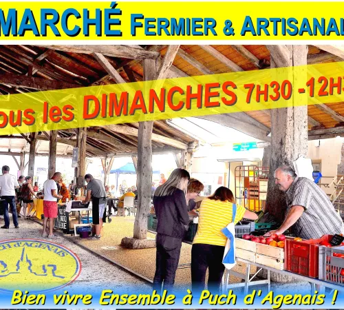 Marché traditionnel de Puch d'Agenais