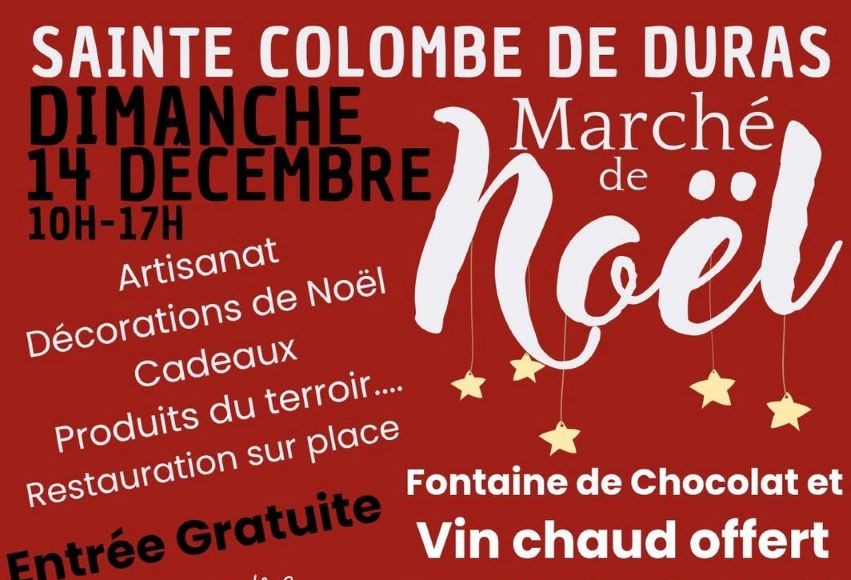 Marché de Noël à Sainte Colombe de Duras
