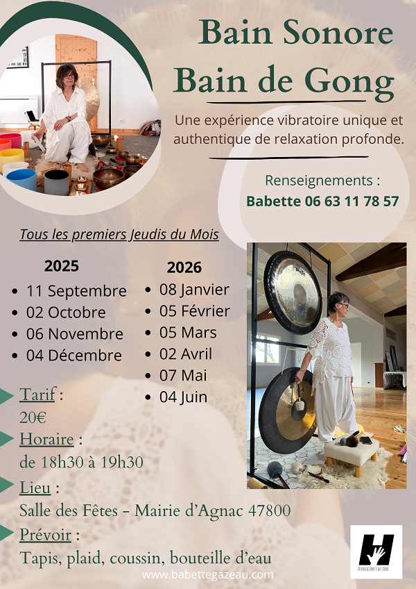 Bains Sonore, Bains de Gong