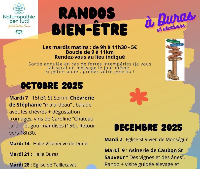 Rando marche sportive autour de Duras