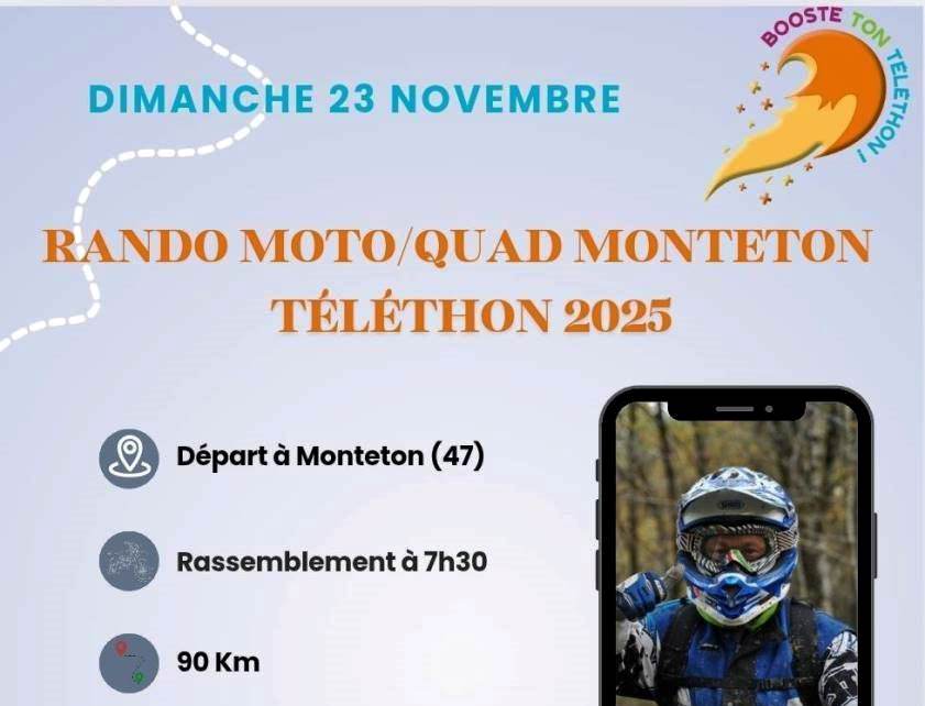 Téléthon organisé par rando Moto Quad Monteton
