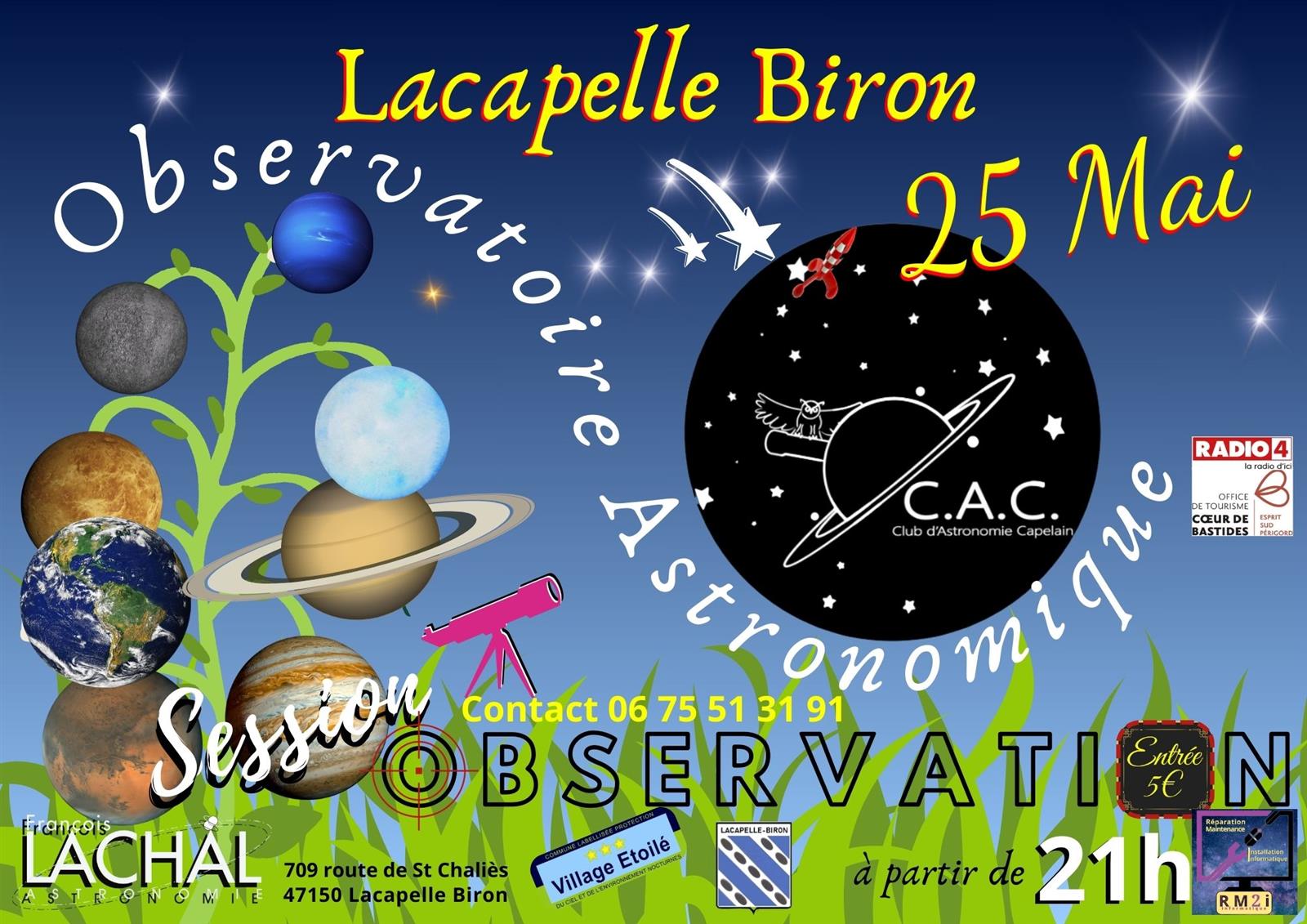 Session d'observation astronomique