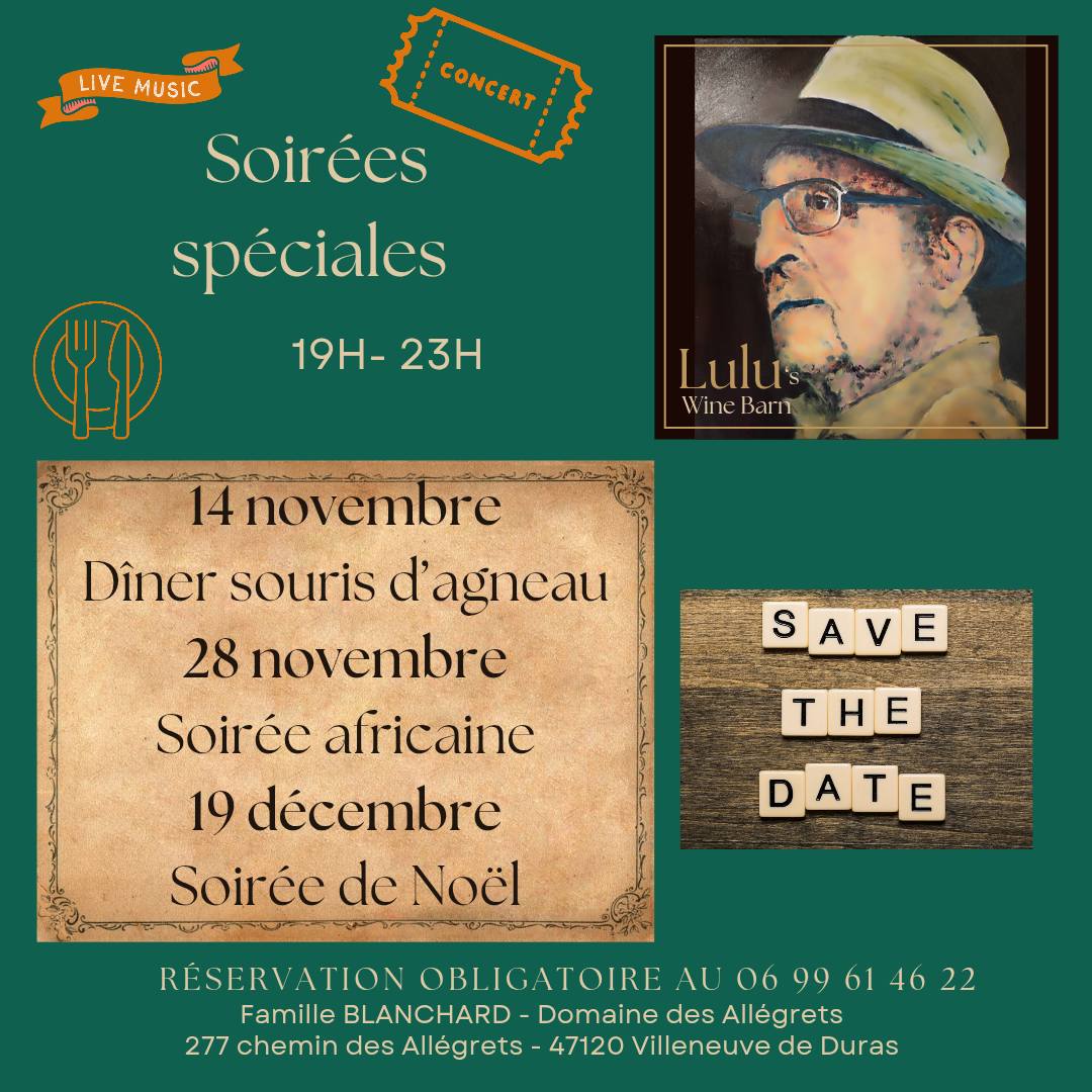 Soirée vins charcuterie et fromage au Domaine  ...