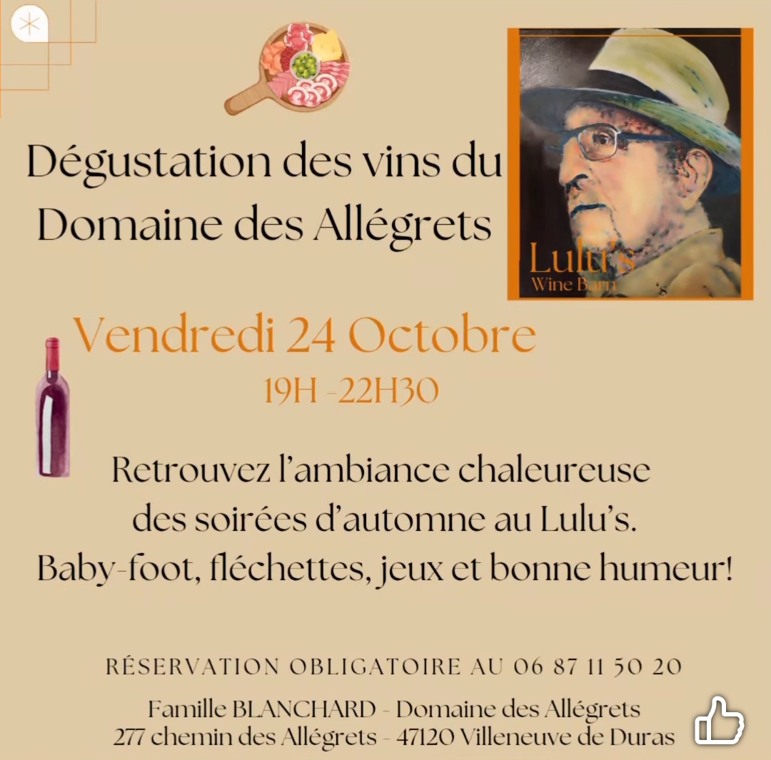 Soirée vins charcuterie et fromage au Domaine  ...