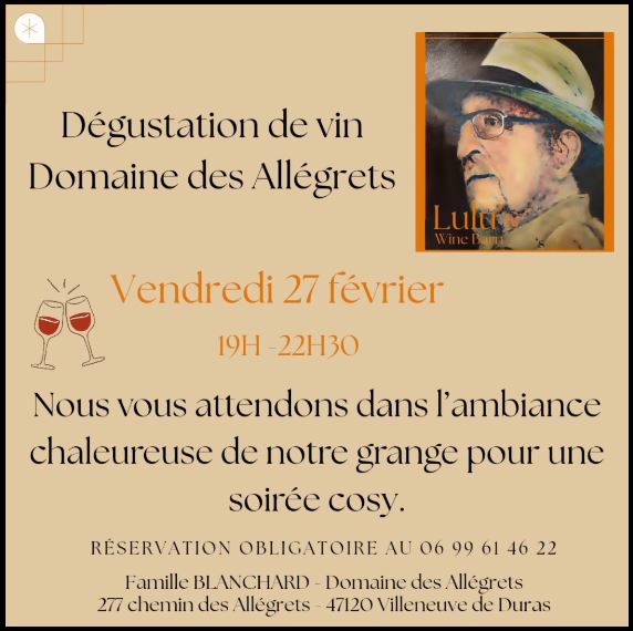 Soirée vins charcuterie et fromage au Domaine  ...