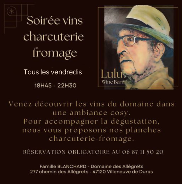 Soirée vins charcuter ... - Crédit: Domaine des Allégrets | CC BY-NC-ND 4.0