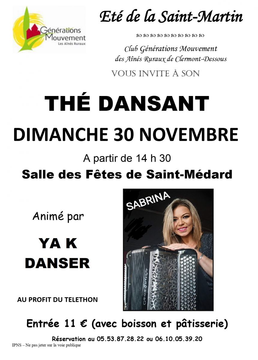 Thé dansant à Saint Médard