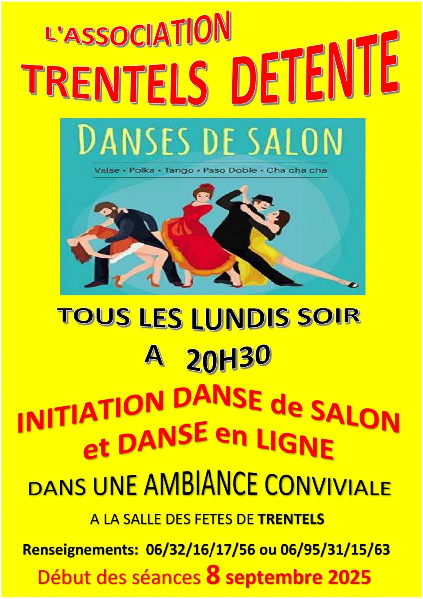 INITIATION DANSE de SALON et en DANSE en LIGNE