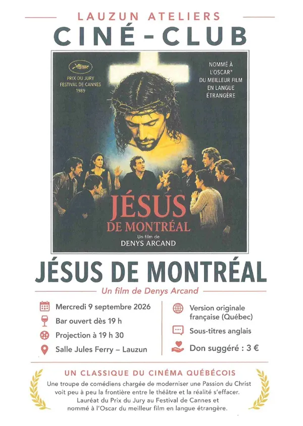 Soirée cinéma - Jésus ... - Crédit: ©lauzunatelierscréationetdécouverte | CC BY-NC-ND 4.0