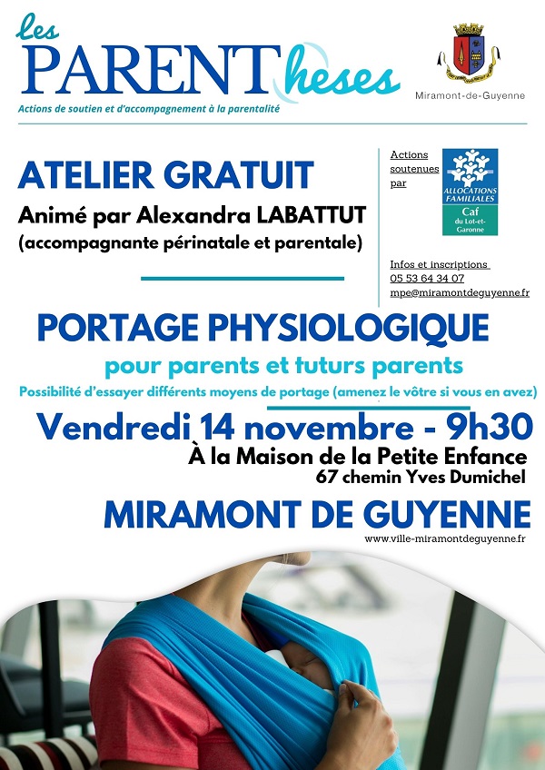 Atelier parenthèse : Portage physiologique