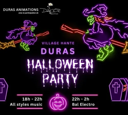 Halloween party dans le village de Duras