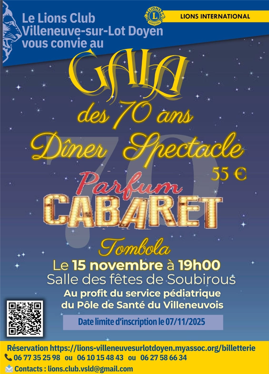 Gala des 70 ans du Lions Club
