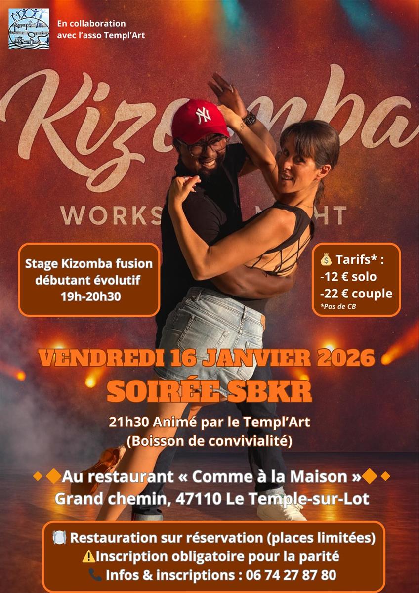 Stage de kizomba et soirée SBK