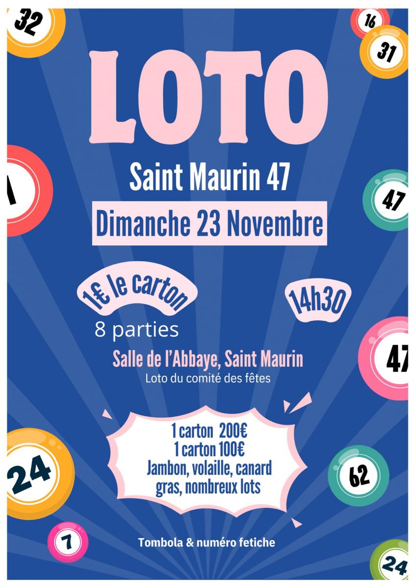 LOTO organisé par le Comité des fêtes