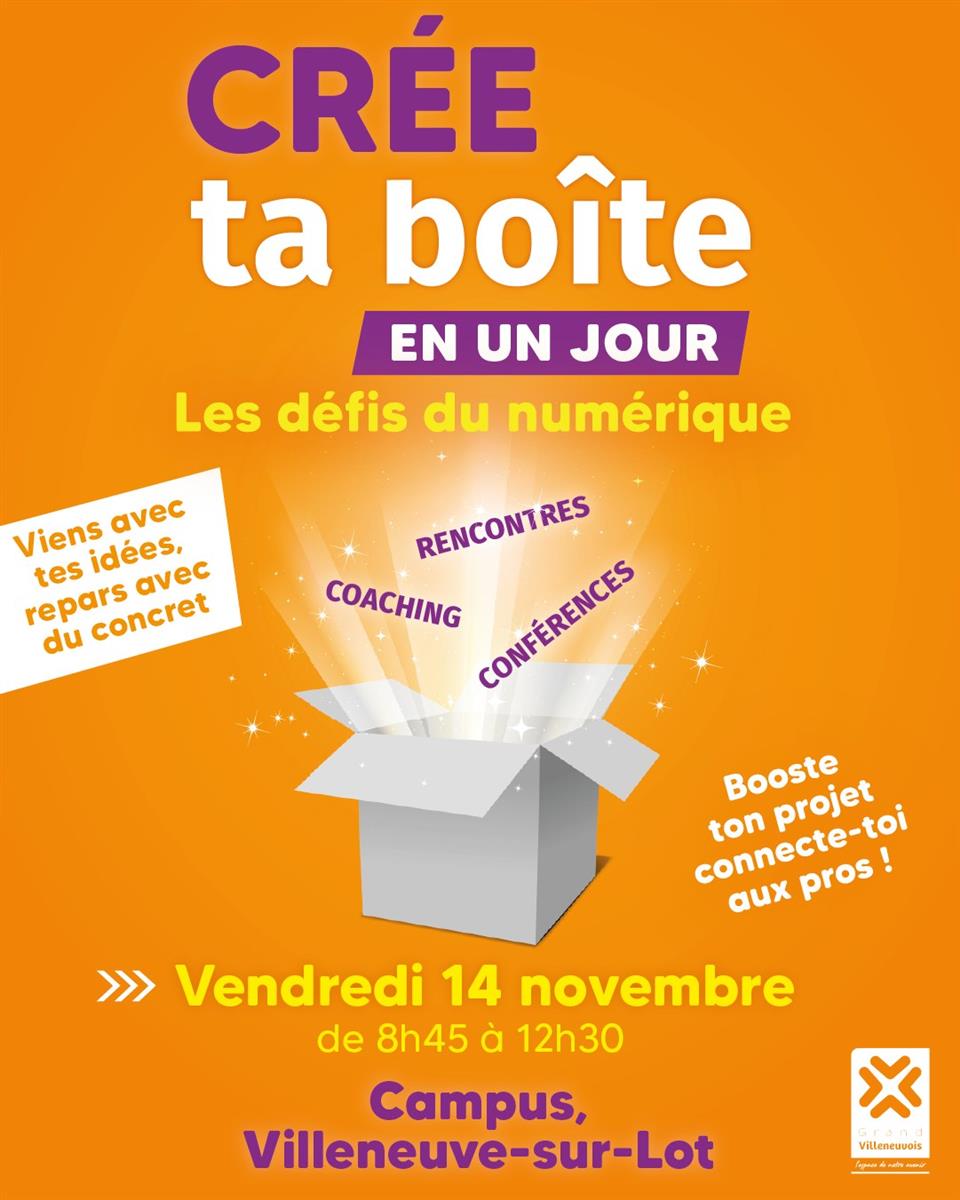 Crée ta boîte en un jour