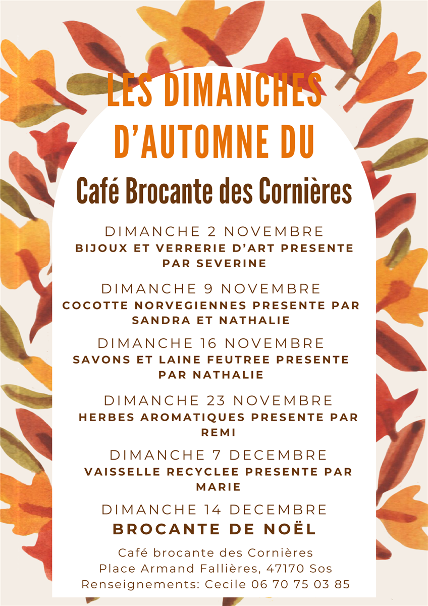 Les Dimanches d'automne du Café Brocante des C ...