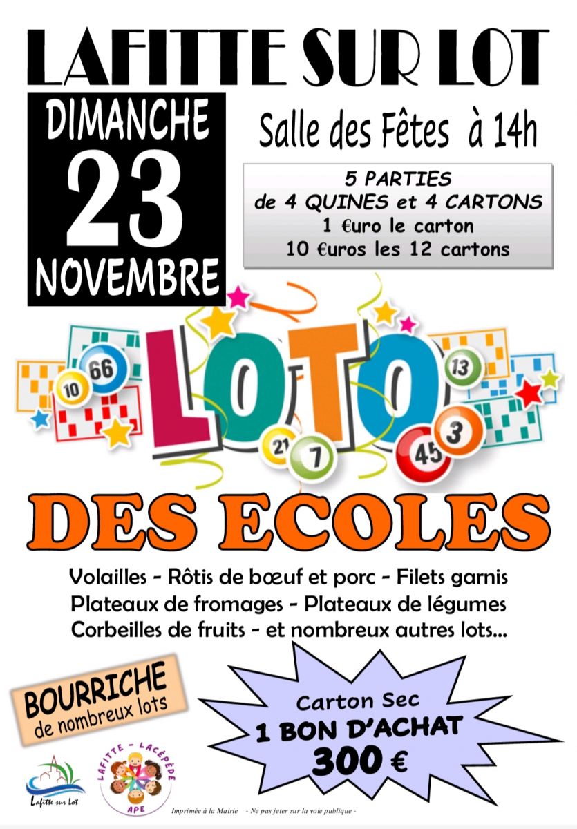 Loto des Écoles Lafitte -Lacépède